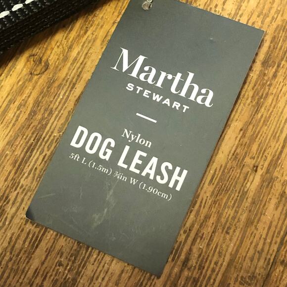 Martha Stewart Black and Silver Nylon Dog Leash - Picture 8 of 8